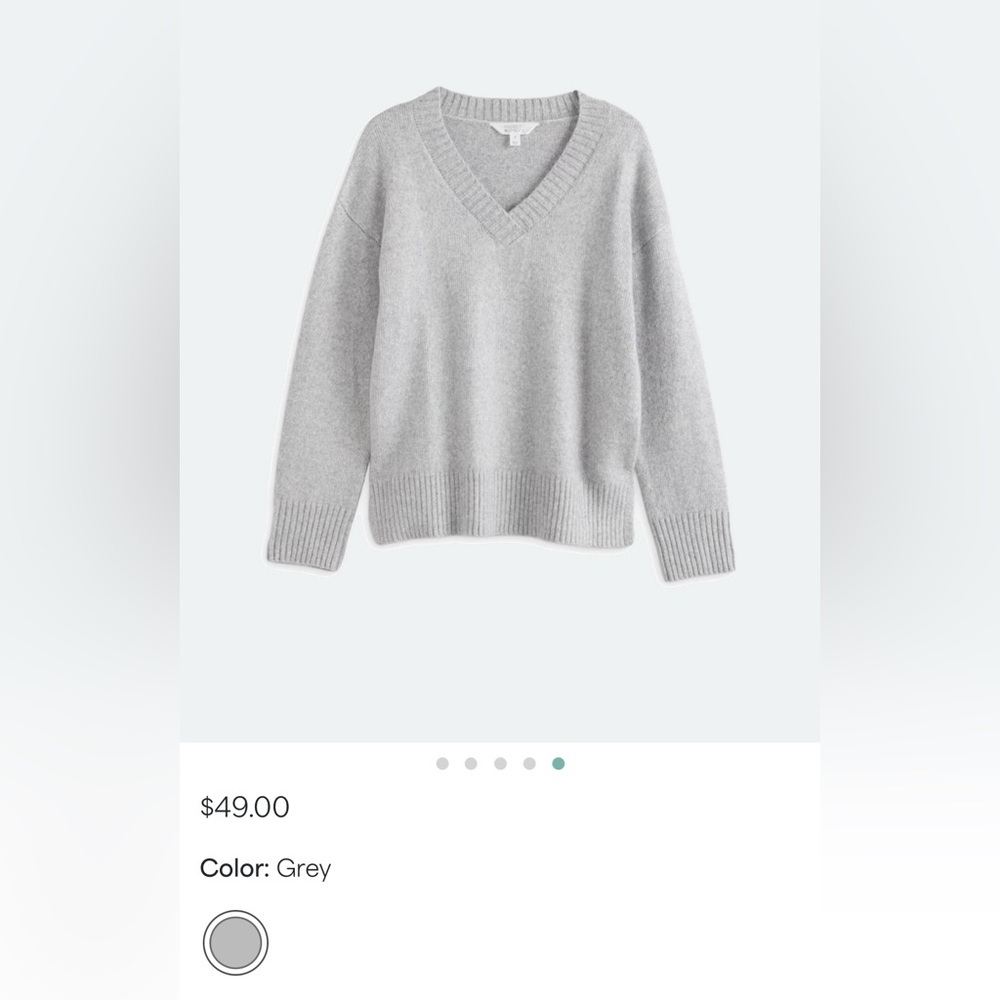 Market & Spruce Heather Gray V-Neck Sweater (NWT StitchFix)